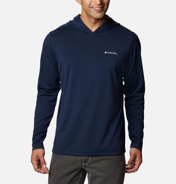 Columbia Mist Trail Hoodies Navy For Men's NZ46190 New Zealand